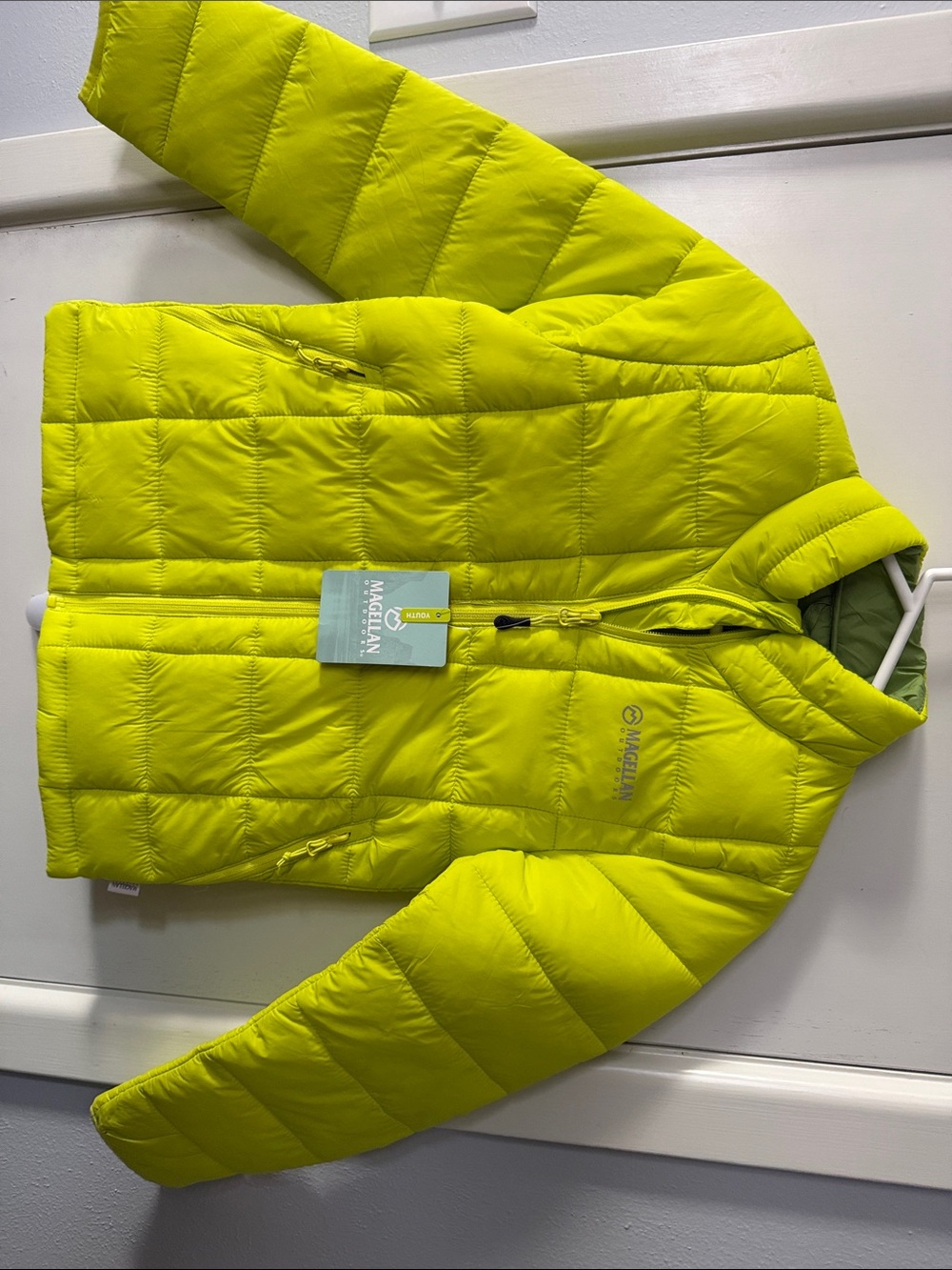 Magellan Outdoors Kids Neon Lime Lightweight Insulated Puffer Jacket
